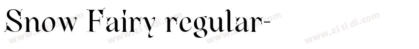 Snow Fairy regular字体转换